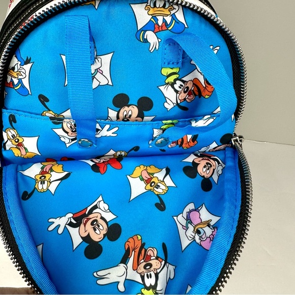 Loungefly Disney Parks Fab 5 Mickey Minnie Goofy Donald Pluto Mini Backpack - Picture 7 of 8